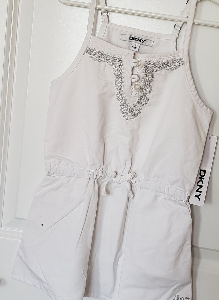 NEW dkny white romper size 5
